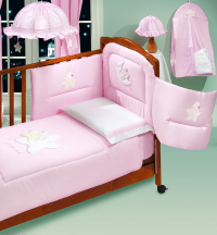 Комплект белья Italbaby из 5-и предметов Petite Etoile, розовый_ Комплект белья Italbaby из 5-и предметов Petite Etoile, розовый_