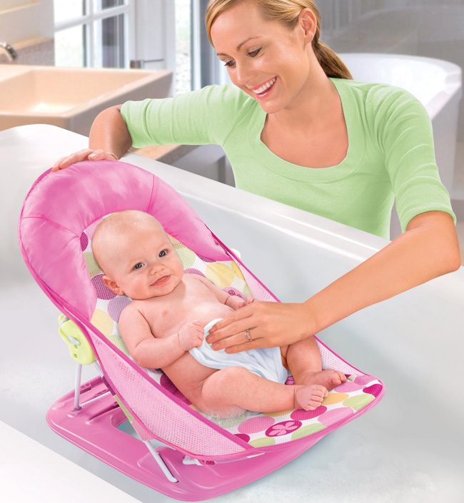 Лежак с подголовником для купания Deluxe Baby Bather, розовый. Фото №3 Лежак с подголовником для купания Deluxe Baby Bather, розовый. Фото №3