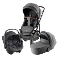 Комплект 3в1 коляска SMILE 5Z, Стиль | Серый минерал + автокресло BABY-SAFE CORE Темно-серый Комплект 3в1 коляска SMILE 5Z, Стиль | Серый минерал + автокресло BABY-SAFE CORE Темно-серый