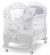 Детская кровать Italbaby Jolie Oblo, белый/серый Детская кровать Italbaby Jolie Oblo, белый/серый