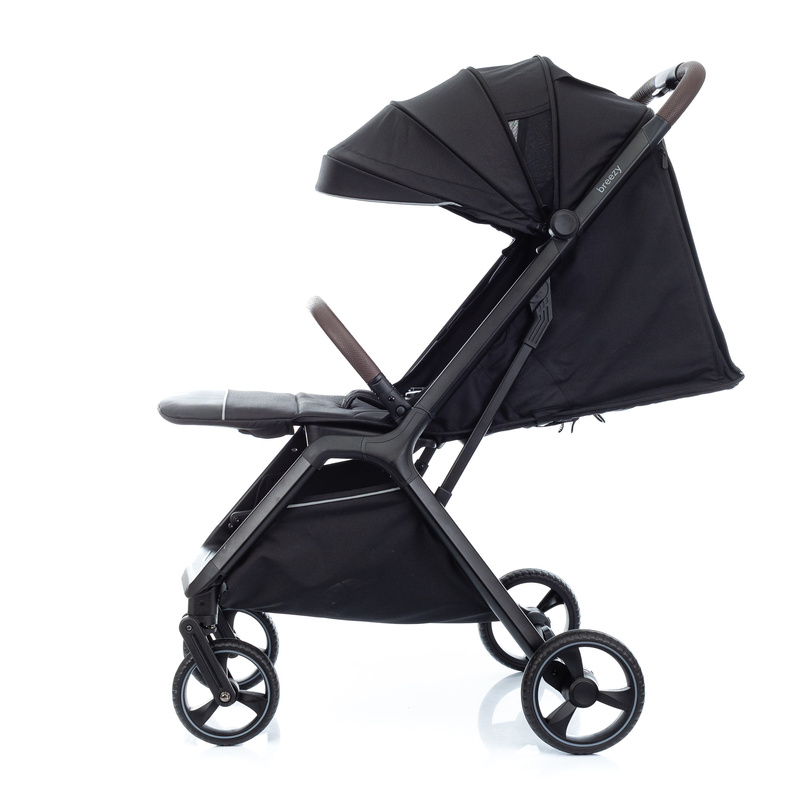 Детская прогулочная коляска KIDZI Breezy, Black_DIS. Фото №2