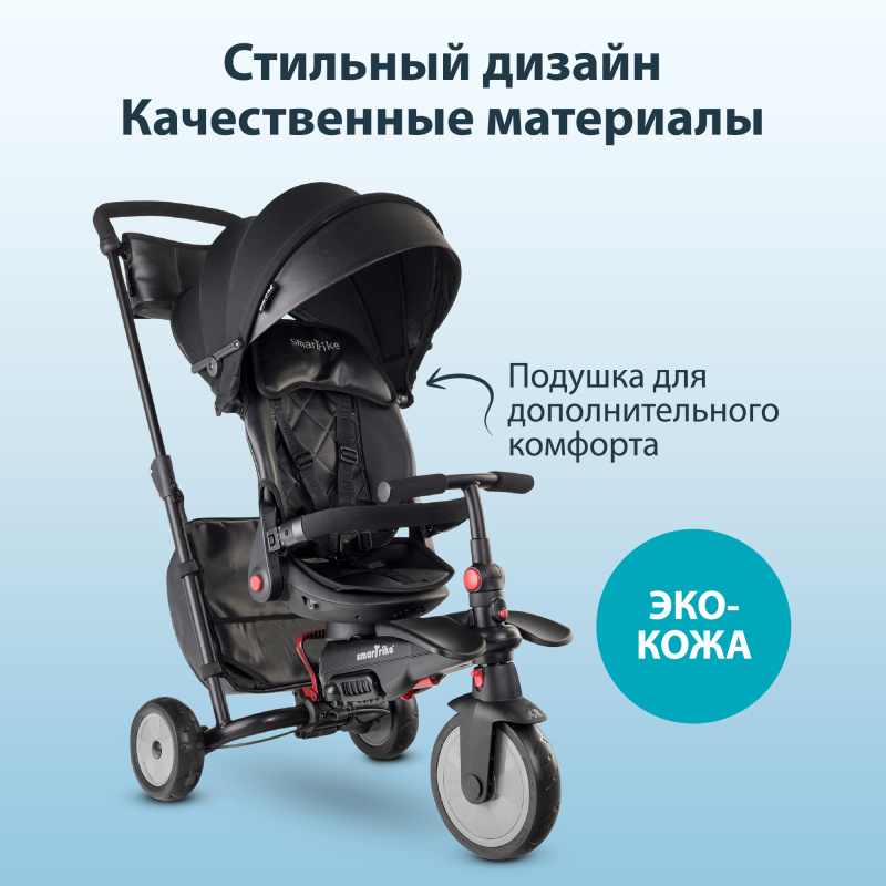 Трехколесный складной велосипед SmarTrike STR7 Urban, Black . Фото №16 Трехколесный складной велосипед SmarTrike STR7 Urban, Black . Фото №16