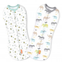 Набор конвертов на молнии Swaddlepod®, 2 шт, (Животный мир) Набор конвертов на молнии Swaddlepod®, 2 шт, (Животный мир)