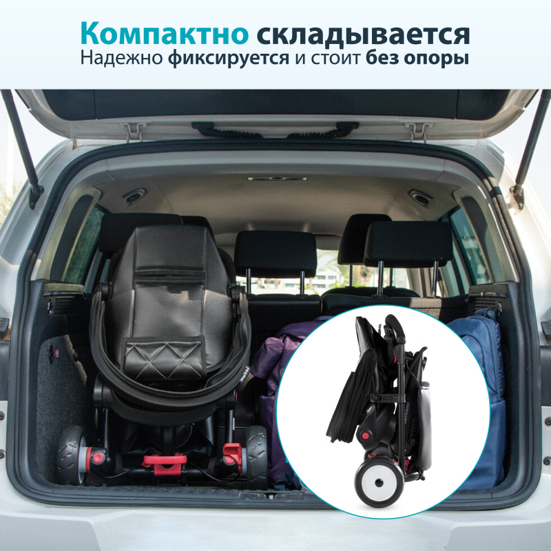 Трехколесный складной велосипед SmarTrike STR7 Urban, Black . Фото №8 Трехколесный складной велосипед SmarTrike STR7 Urban, Black . Фото №8