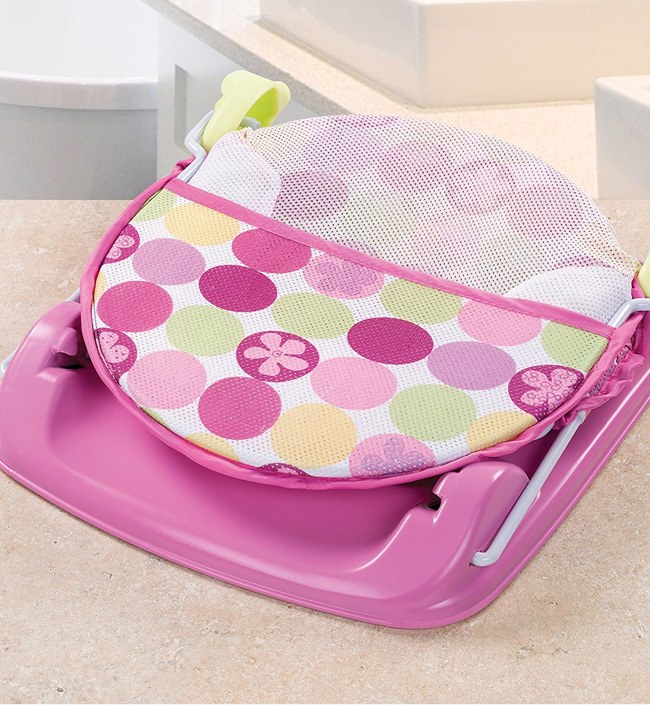 Лежак с подголовником для купания Deluxe Baby Bather, розовый. Фото №2 Лежак с подголовником для купания Deluxe Baby Bather, розовый. Фото №2