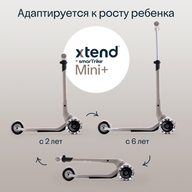 Растущий складной трехколесный самокат SmarTrike Xtend Mini+. Фото №2 Растущий складной трехколесный самокат SmarTrike Xtend Mini+. Фото №2