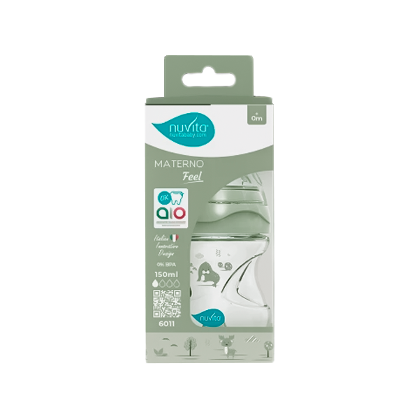 Антиколиковая бутылочка Nuvita 6011 Materno Feel 150мл. Фото №2 Антиколиковая бутылочка Nuvita 6011 Materno Feel 150мл. Фото №2