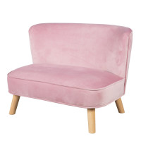 Детский велюровый диван ROBA Lil Sofa, розовый Детский велюровый диван ROBA Lil Sofa, розовый