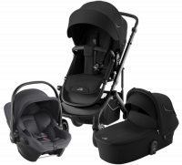 Комплект 3в1 коляска Smile 5Z Классика|Космический чёрный + автокресло BABY-SAFE CORE Темно-серый Комплект 3в1 коляска Smile 5Z Классика|Космический чёрный + автокресло BABY-SAFE CORE Темно-серый