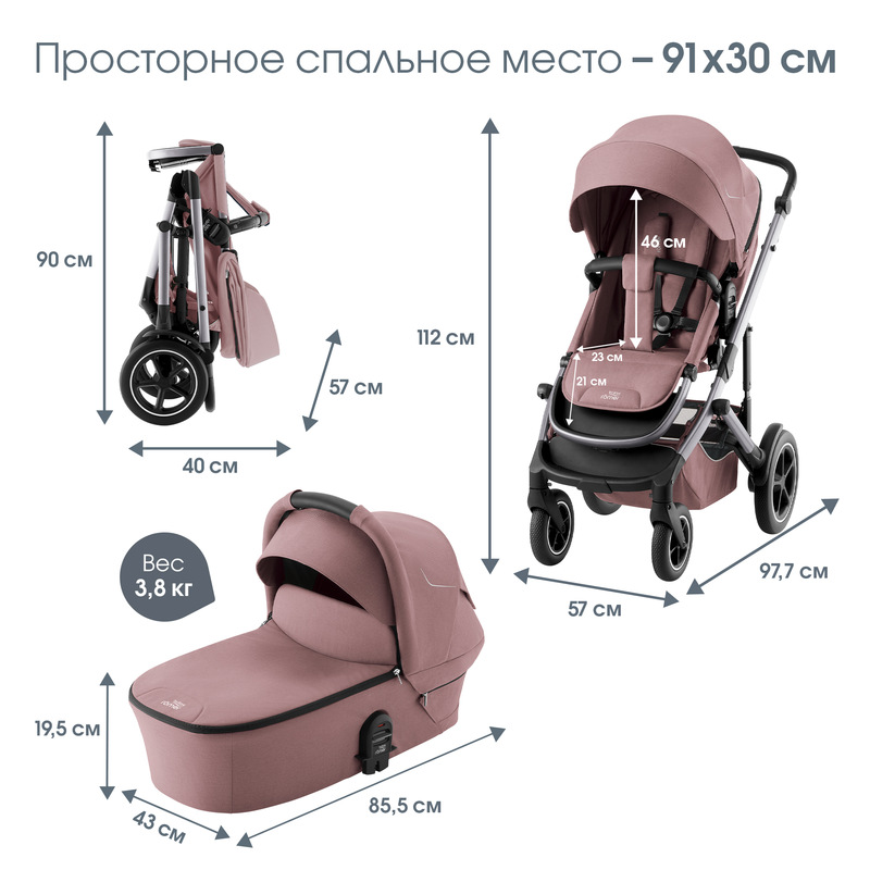 Детская коляска 2 в 1 Britax Roemer Smile 5Z. Фото №13