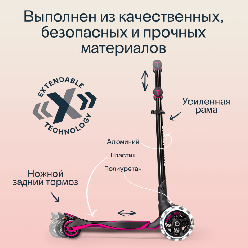 Растущий складной трехколесный самокат SmarTrike Xtend Scooter. Фото №7 Растущий складной трехколесный самокат SmarTrike Xtend Scooter. Фото №7