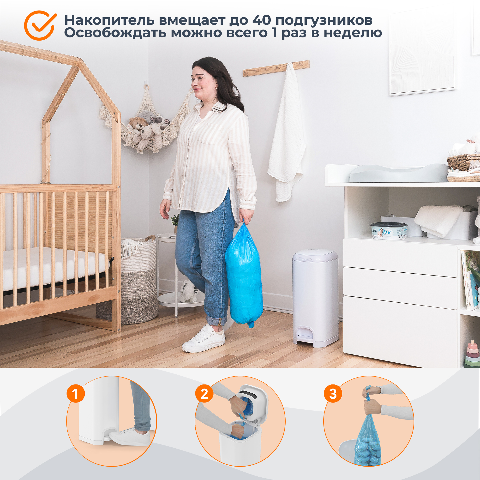 Накопитель для подгузников Diaper Genie Select. Фото №8 Накопитель для подгузников Diaper Genie Select. Фото №8