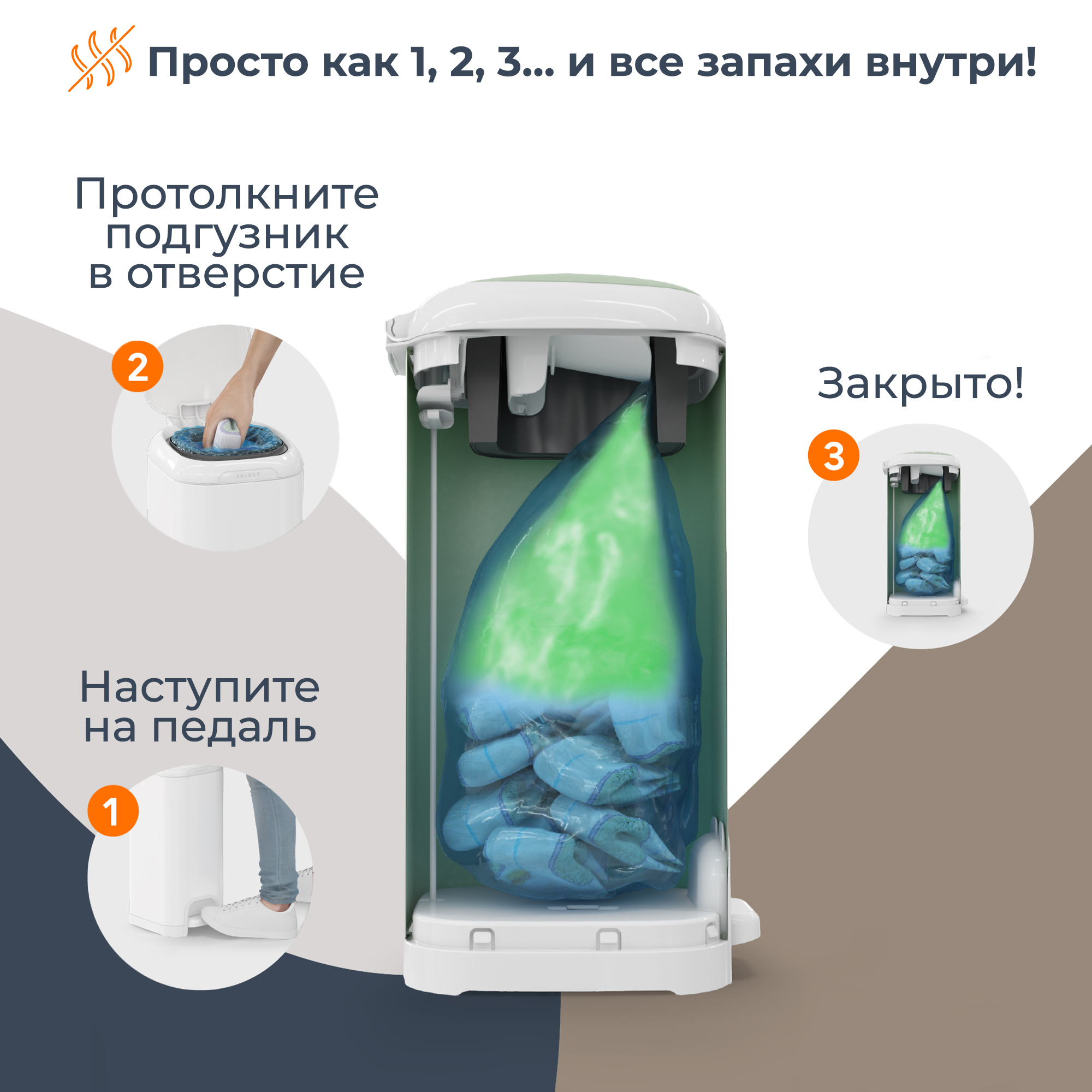 Накопитель для подгузников Diaper Genie Select. Фото №11 Накопитель для подгузников Diaper Genie Select. Фото №11