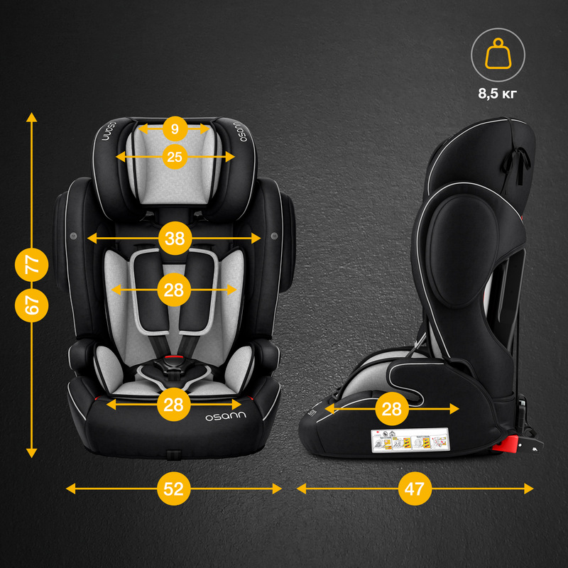 Детское автокресло FLUX ISOFIX Grey Melange. Фото №11 Детское автокресло FLUX ISOFIX Grey Melange. Фото №11