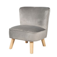 Детское велюровое кресло ROBA Lil Sofa, серый Детское велюровое кресло ROBA Lil Sofa, серый