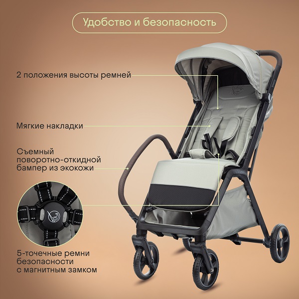 Детская прогулочная коляска KIDZI Breezy. Фото №4