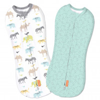 Набор конвертов на молнии Swaddlepod®, 2 шт, (Зверята) Набор конвертов на молнии Swaddlepod®, 2 шт, (Зверята)