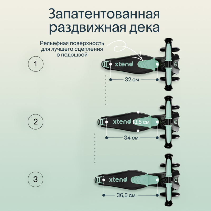Растущий складной трехколесный самокат-трансформер 3в1 SmarTrike Xtend Scooter ride-on с ручкой. Фото №11