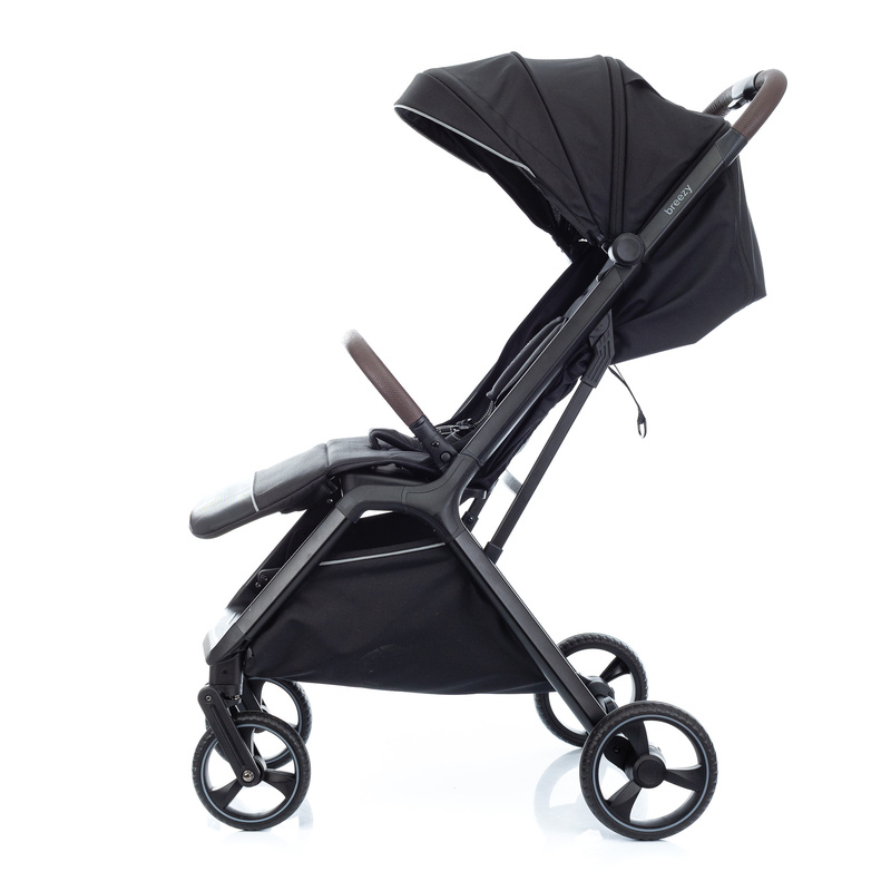 Детская прогулочная коляска KIDZI Breezy, Black_DIS. Фото №1