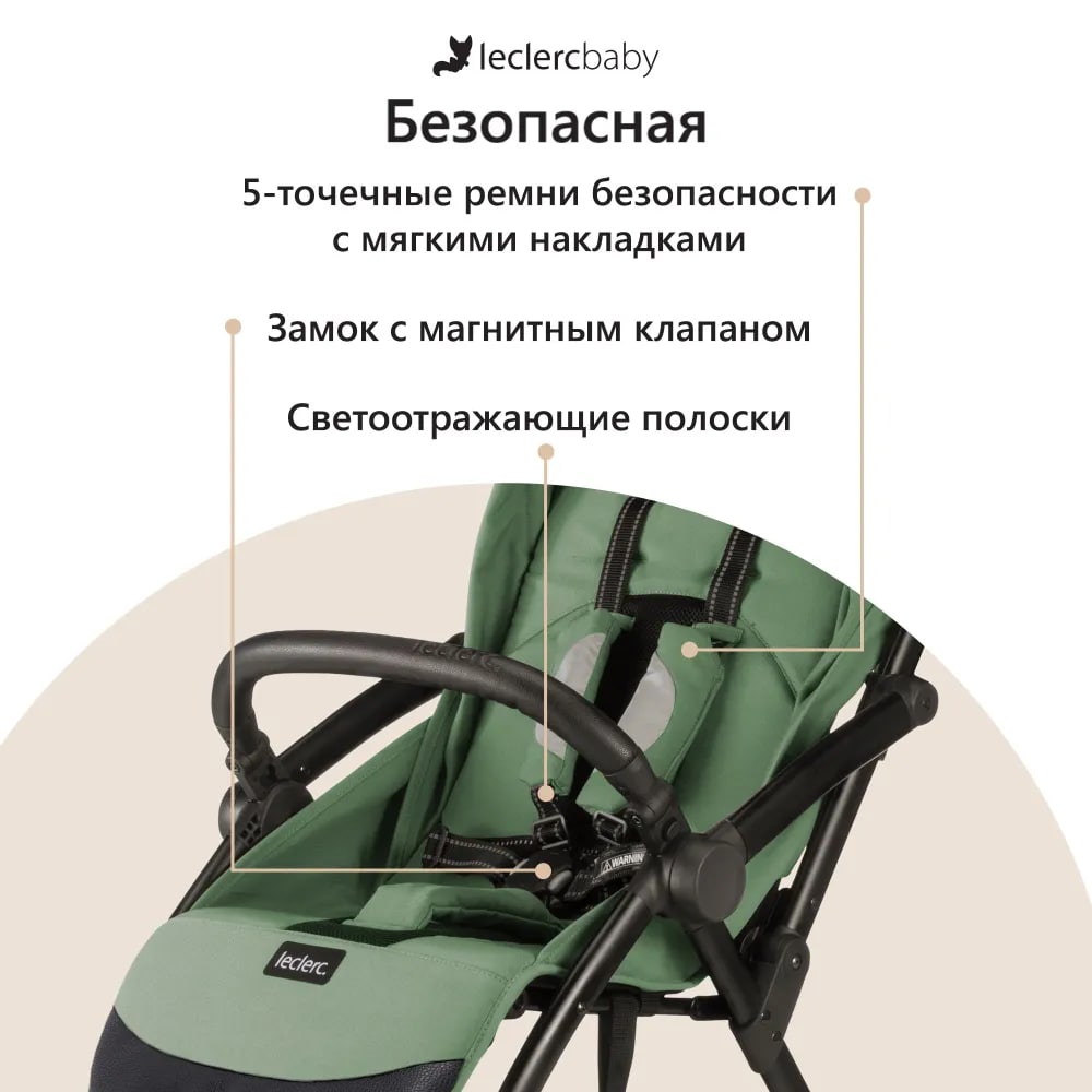 Прогулочная коляска Leclerc Baby Magic fold plus. Фото №10