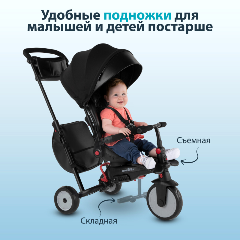 Трехколесный складной велосипед SmarTrike STR7 Urban, Black . Фото №6 Трехколесный складной велосипед SmarTrike STR7 Urban, Black . Фото №6