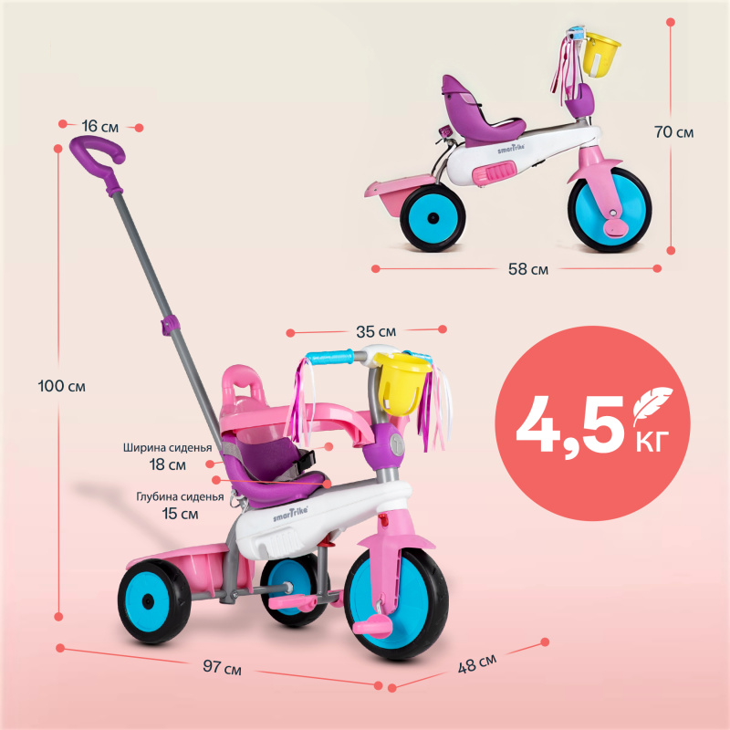 Трехколесный велосипед SmarTrike Breeze S. Фото №12 Трехколесный велосипед SmarTrike Breeze S. Фото №12