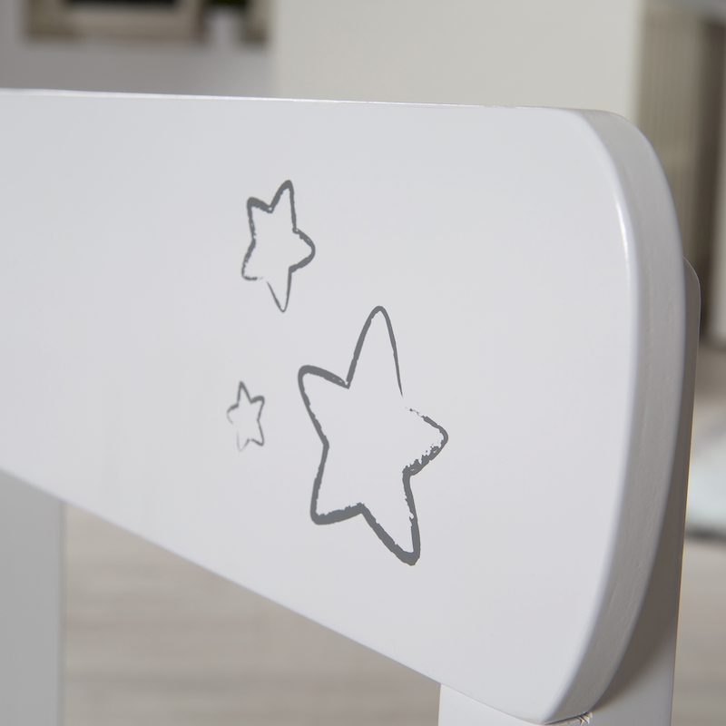 Комплект детской мебели Little Stars: стол + 2 стульчика, белый_DIS. Фото №1 Комплект детской мебели Little Stars: стол + 2 стульчика, белый_DIS. Фото №1
