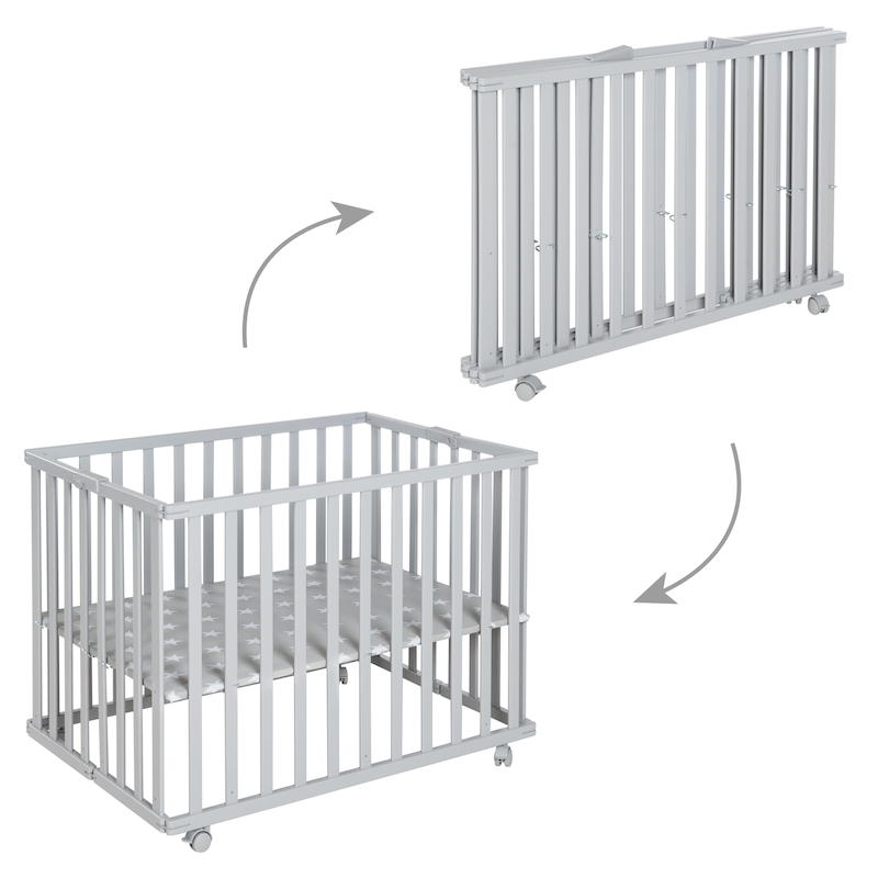 Детский складной манеж 74 х 100 Foldable playpen, серый. Фото №1 Детский складной манеж 74 х 100 Foldable playpen, серый. Фото №1
