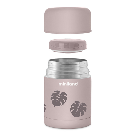 Детский термос для еды Terra Thermos 600 мл, бежевый/листья_DIS. Фото №1 Детский термос для еды Terra Thermos 600 мл, бежевый/листья_DIS. Фото №1