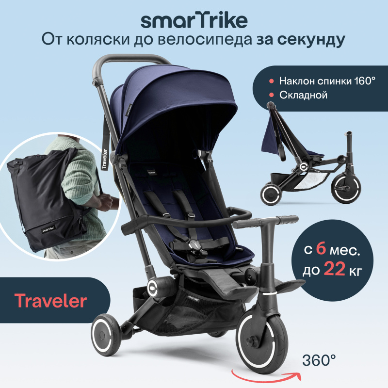 Трехколесный складной велосипед SmarTrike Traveler. Фото №1 Трехколесный складной велосипед SmarTrike Traveler. Фото №1