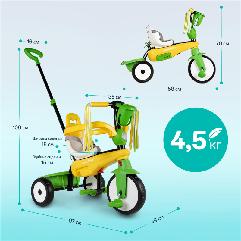 Трехколесный велосипед SmarTrike Breeze S. Фото №13