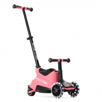 Складной трехколесный самокат-трансформер 3в1 SmarTrike Xtend Scooter ride-on с ручкой, Тёплый коралл