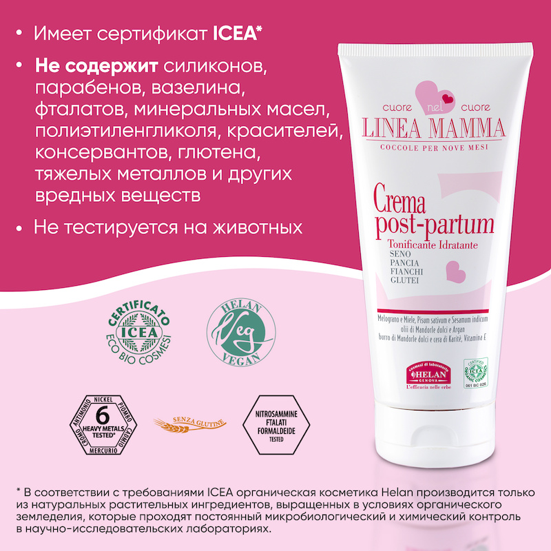 Крем для восстановл. фигуры после родов (Linea Mamma) - 150 мл. Фото №5 Крем для восстановл. фигуры после родов (Linea Mamma) - 150 мл. Фото №5