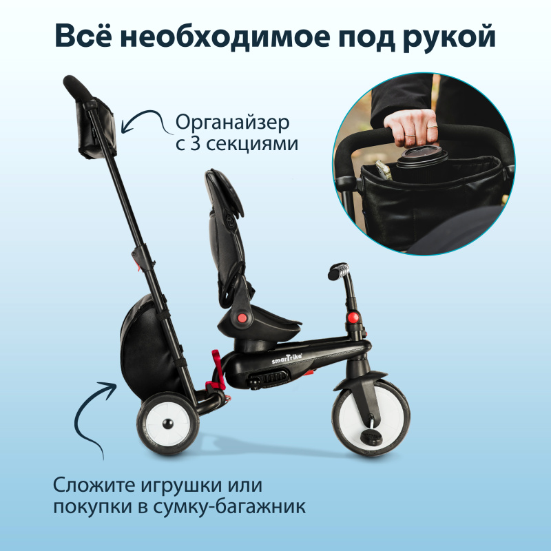 Трехколесный складной велосипед SmarTrike STR7 Urban, Black . Фото №15 Трехколесный складной велосипед SmarTrike STR7 Urban, Black . Фото №15