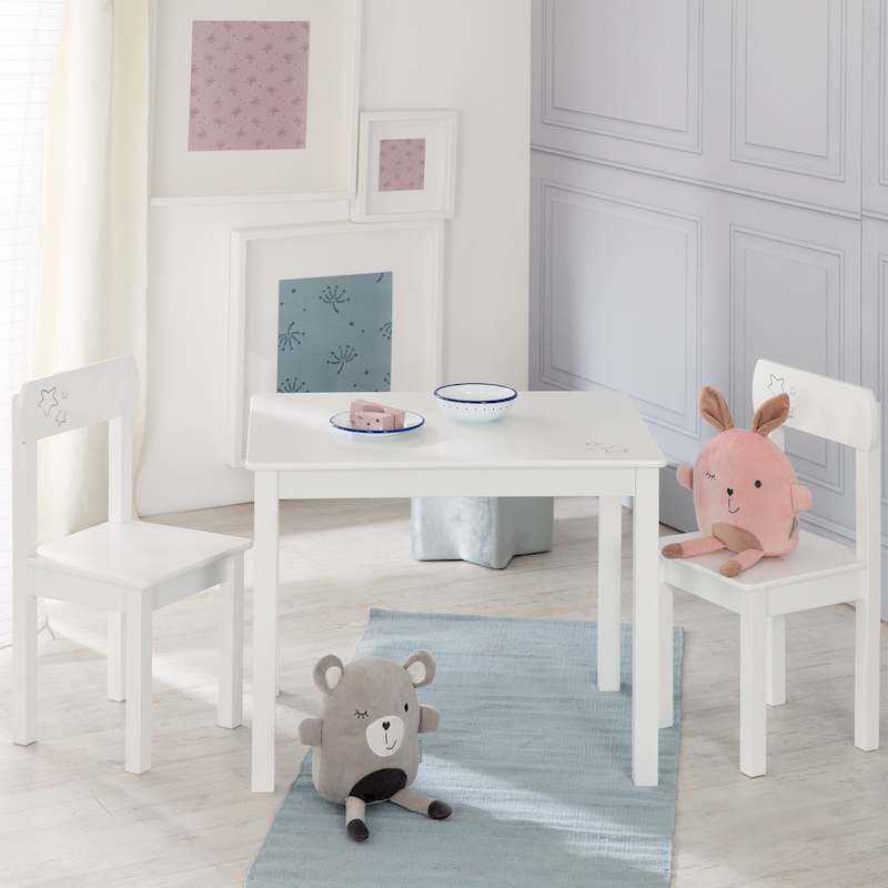 Комплект детской мебели Little Stars: стол + 2 стульчика, белый_DIS. Фото №4 Комплект детской мебели Little Stars: стол + 2 стульчика, белый_DIS. Фото №4