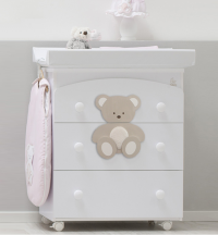 Комод пеленальный Italbaby Peluche, белый/крем Комод пеленальный Italbaby Peluche, белый/крем