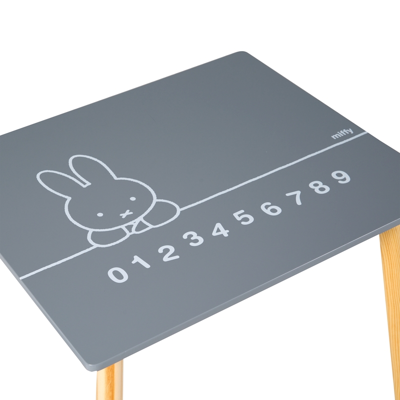 Комплект детской мебели Miffy: стол + 2 стульчика, серый/белый/натуральный. Фото №3 Комплект детской мебели Miffy: стол + 2 стульчика, серый/белый/натуральный. Фото №3