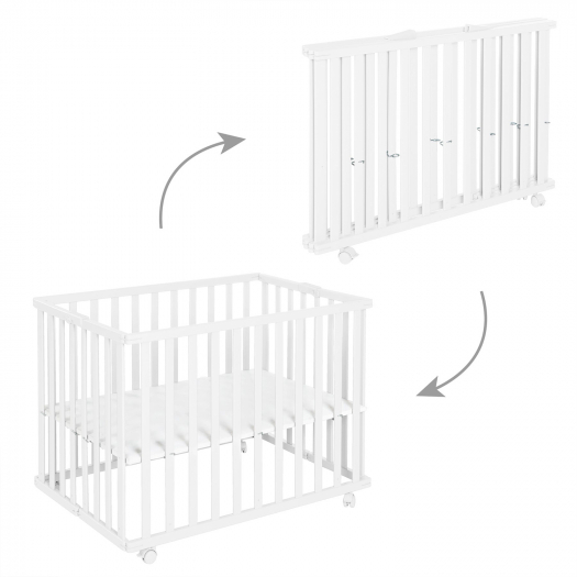 Детский складной манеж 74 х 100 Foldable playpen, белый. Фото №1 Детский складной манеж 74 х 100 Foldable playpen, белый. Фото №1