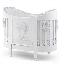 Детская кровать Italbaby LOVE OVAL, белый (в комплекте матрас и белье 4 предмета) Детская кровать Italbaby LOVE OVAL, белый (в комплекте матрас и белье 4 предмета)