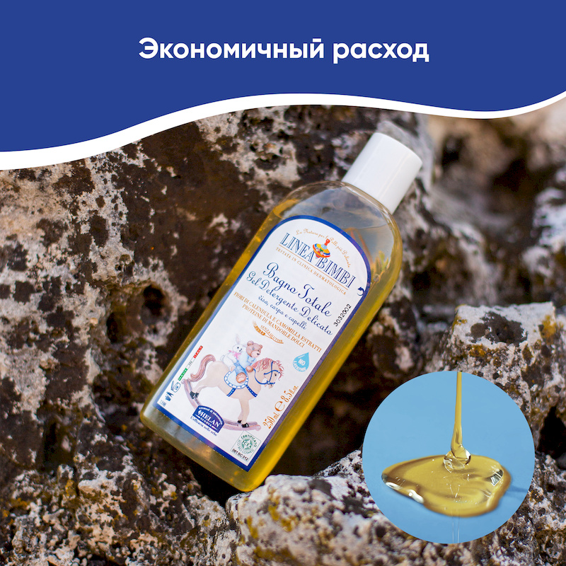 Детский шампунь-гель для волос и тела (Linea Bimbi) - 250 мл. Фото №8 Детский шампунь-гель для волос и тела (Linea Bimbi) - 250 мл. Фото №8