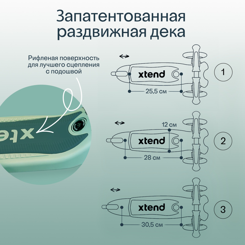 Растущий складной трехколесный самокат-трансформер 3в1 SmarTrike Xtend Mini Ride. Фото №7