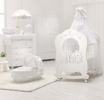 Комплект №2 Italbaby Happy family белый (кровать Happy Family Oblo, пеленальный комод, комплект белья) Комплект №2 Italbaby Happy family белый (кровать Happy Family Oblo, пеленальный комод, комплект белья)