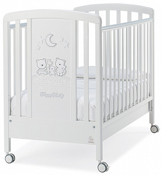 Детская кровать Italbaby Happy Family Strass, белый Детская кровать Italbaby Happy Family Strass, белый